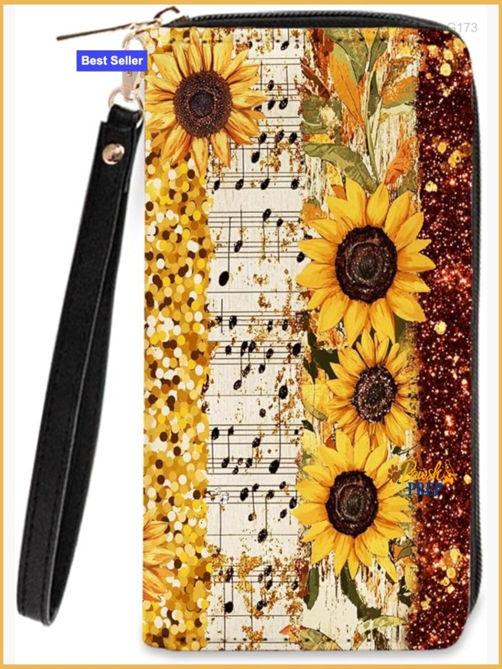 Leopard Print Wallet with Wristlet, Card Slots & Phone Holder